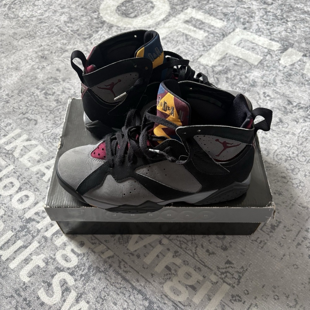 Air Jordan 7 Retro Bordeaux 2011 Black Light Graphite 304775-003 Mens Size 9